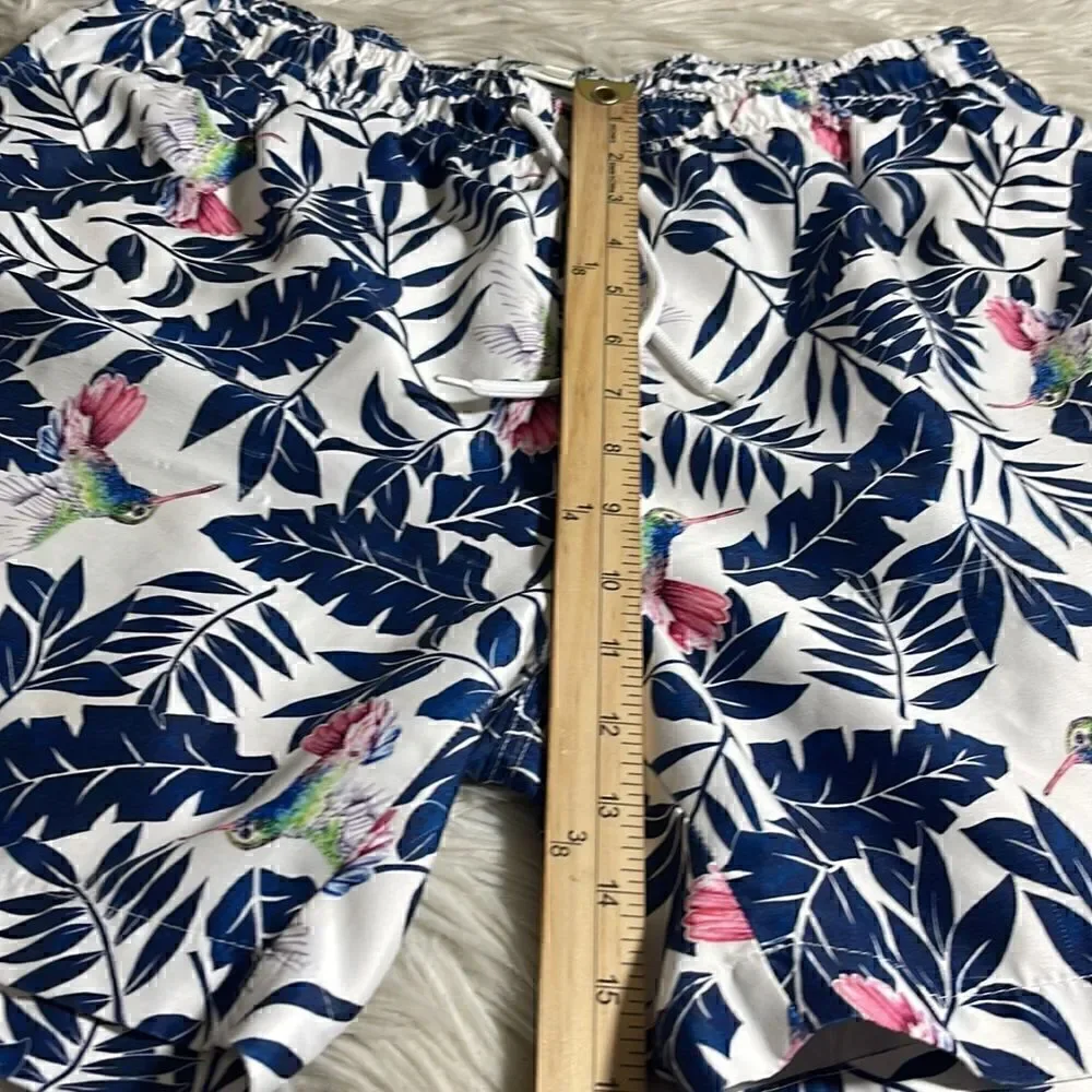 Trunk surf and swim Co mens swim trunk size L drawstring tropical‎